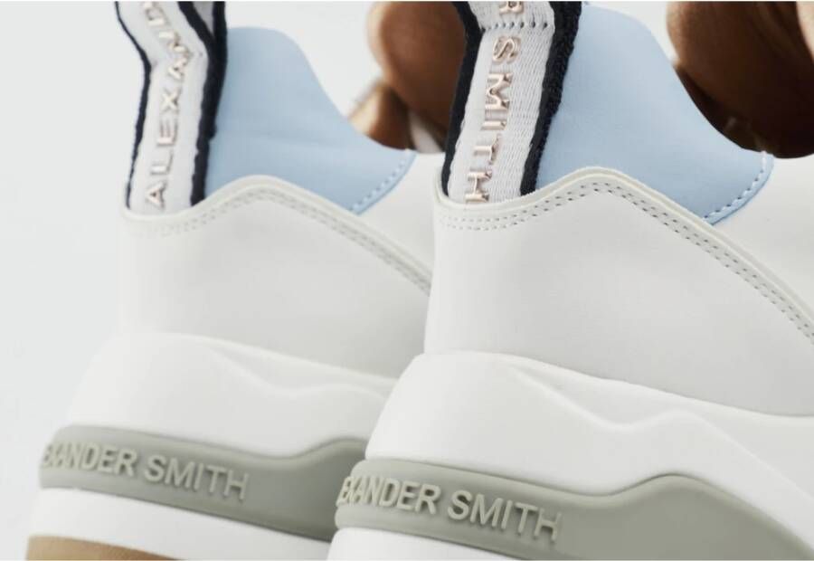 Alexander Smith Moderne Marmer Vrouw Sneaker Wit Blauw White Dames