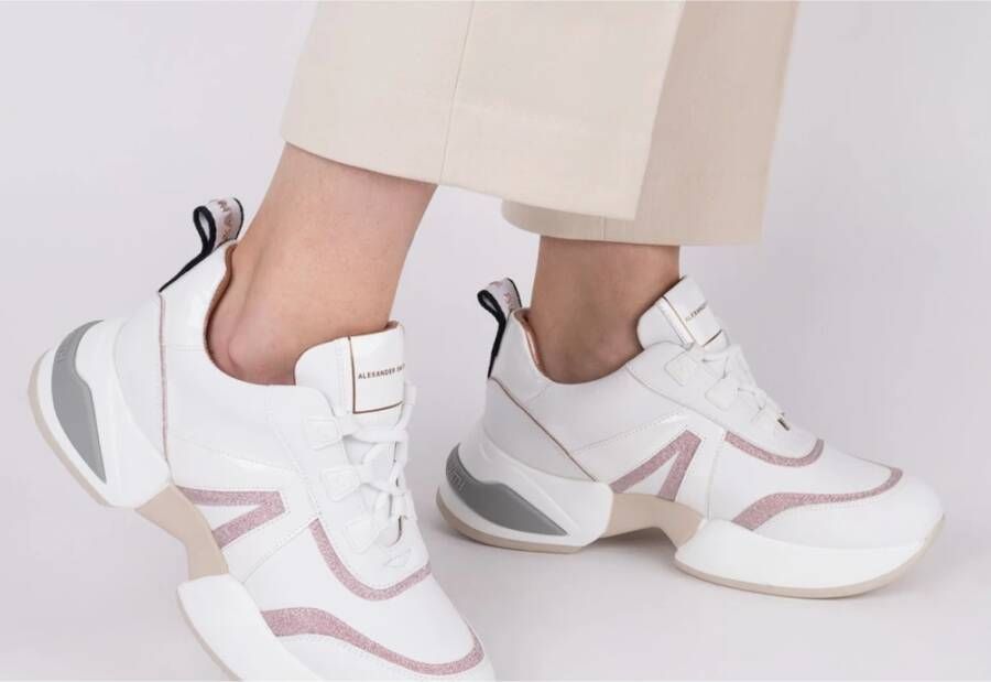 Alexander Smith Moderne Marmer Vrouw Wit Roze Sneaker White Dames