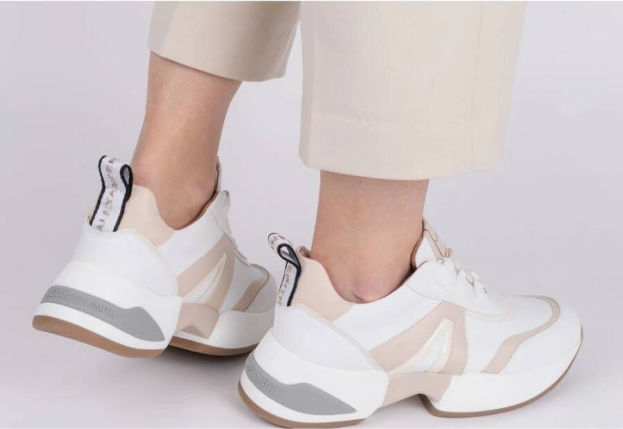 Alexander Smith Moderne Marmer Sneaker Wit Beige White Dames