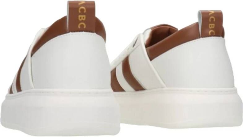 Alexander Smith Polyester Sneaker Wit Cognac Stijl