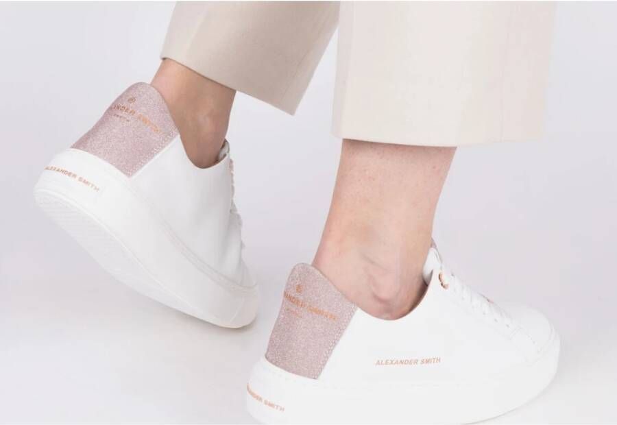 Alexander Smith Londen Vrouw Wit Koper Sneakers White Dames