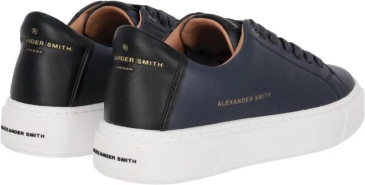 Alexander Smith Blauwe Lage Sneakers met Logo Blauw Heren