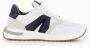 Alexander Smith Witte Blauwe Leren Sneaker White Heren - Thumbnail 2