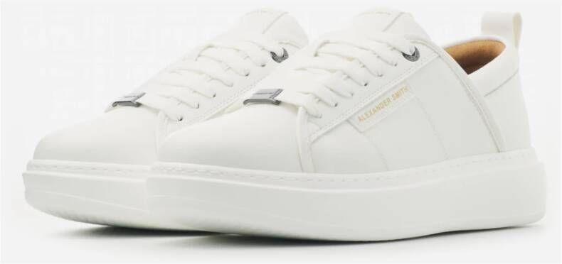 Alexander Smith Witte Vegan Leren EcoWembley Sneakers White Heren