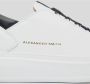 Alexander Smith Wembley Wit Zwart Leren Sneakers White Heren - Thumbnail 17