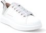 Alexander Smith Witte Zilveren Leren Sneaker White Dames - Thumbnail 2