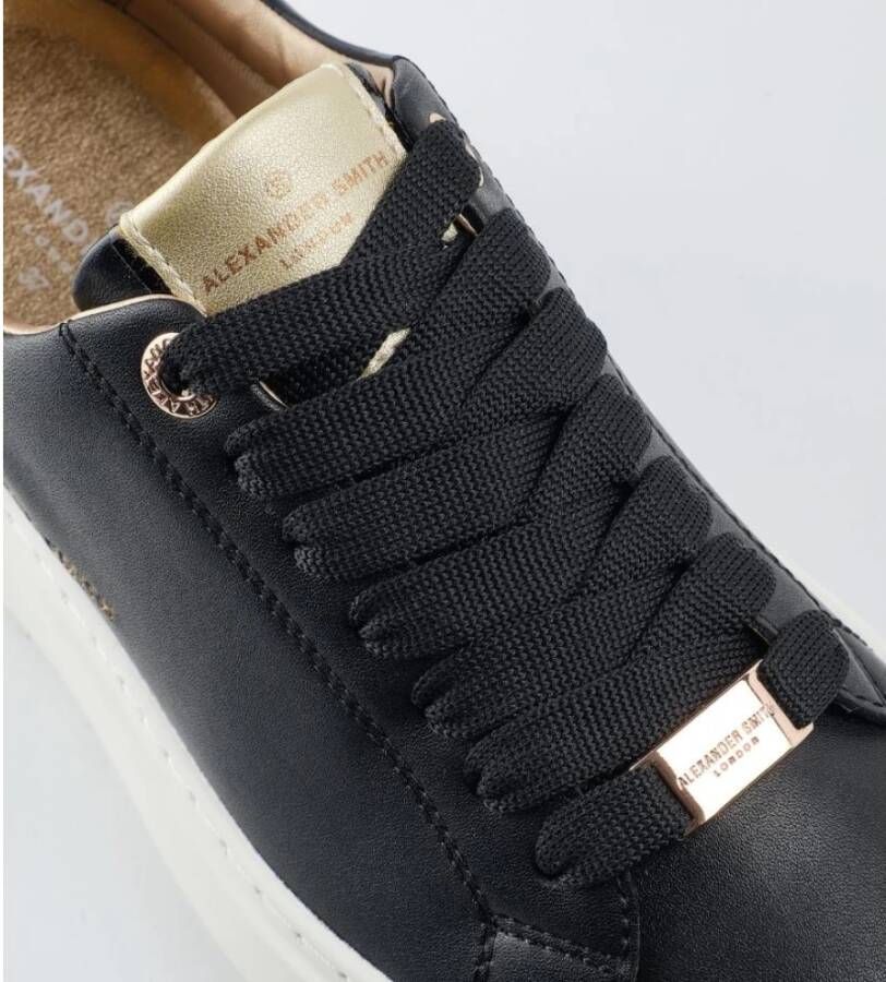 Alexander Smith N1D 02Bgd.blk Gold Lage Sneakers Zwart Dames