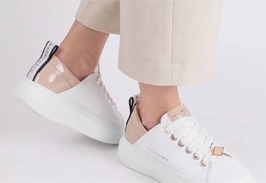 Alexander Smith Wembley Woman White Nude Sneakers White Dames