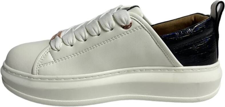 Alexander Smith Wembley Groene Sneakers met Iridescent Hiel White Dames