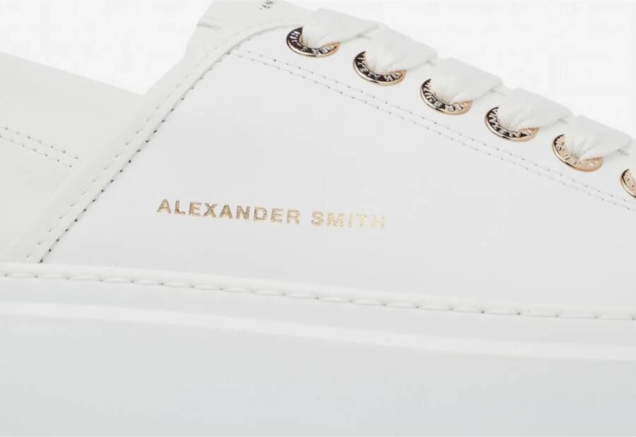 Alexander Smith Wembley Vrouw Witte Leren Sneakers White Dames