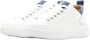 Alexander Smith Witte leren sneakers met blauwe details White - Thumbnail 17
