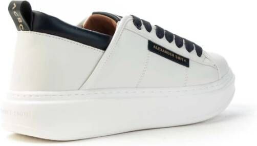 Alexander Smith Wembley White Blue Sneaker White Heren