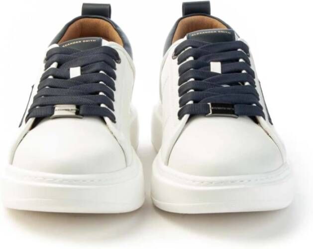 Alexander Smith Wembley White Blue Sneaker White Heren