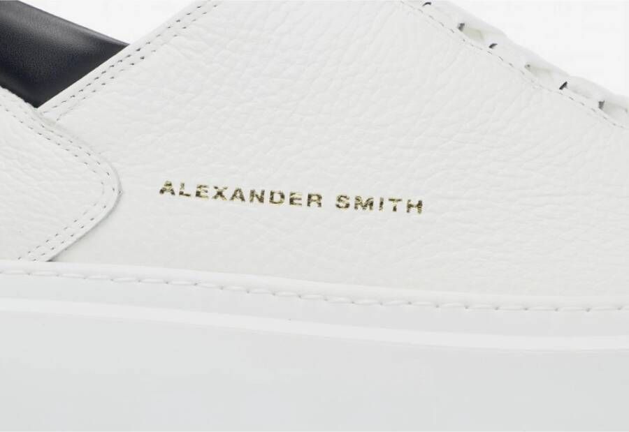 Alexander Smith Sportieve Wit Zwart Leren Sneakers White Heren