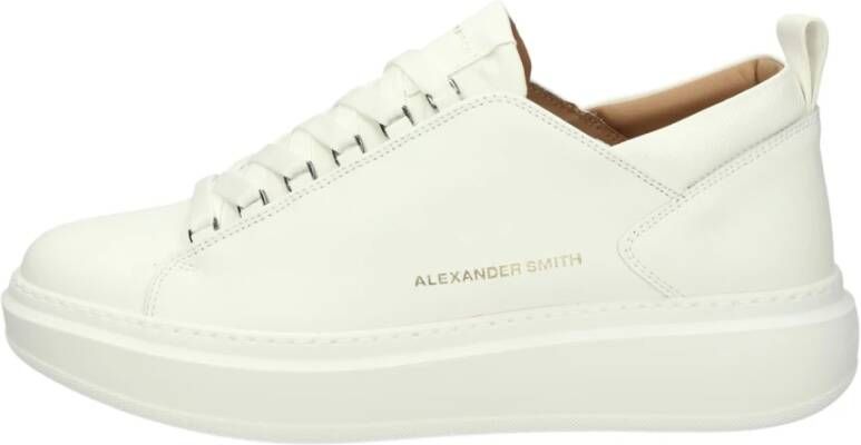 Alexander Smith Wembley Witte Leren Sneakers White Heren