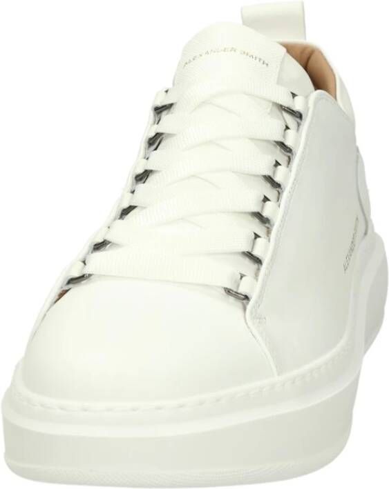 Alexander Smith Wembley Witte Leren Sneakers White Heren
