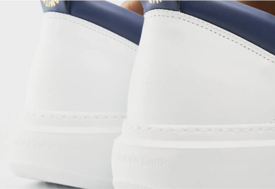 Alexander Smith Wit Blauw Leren Sneakers White Heren