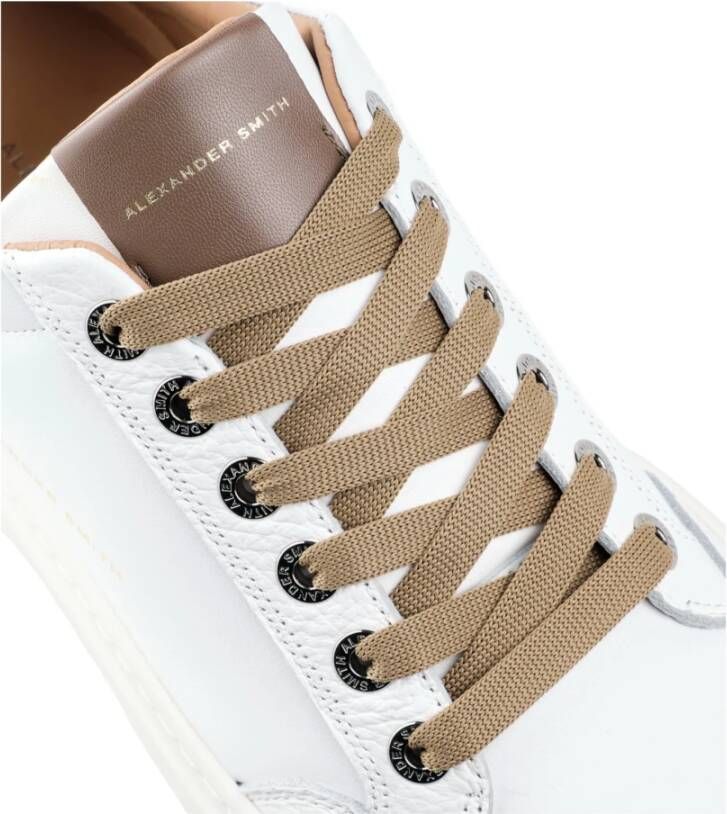 Alexander Smith Wit Bruin Bond Man Sneaker White Heren