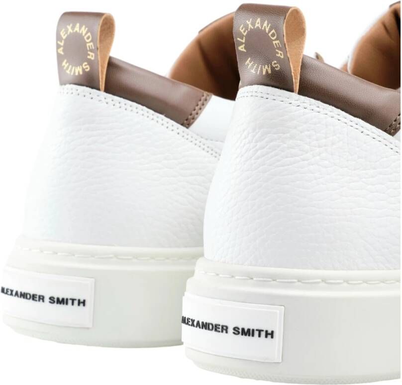 Alexander Smith Wit Bruin Bond Man Sneaker White Heren