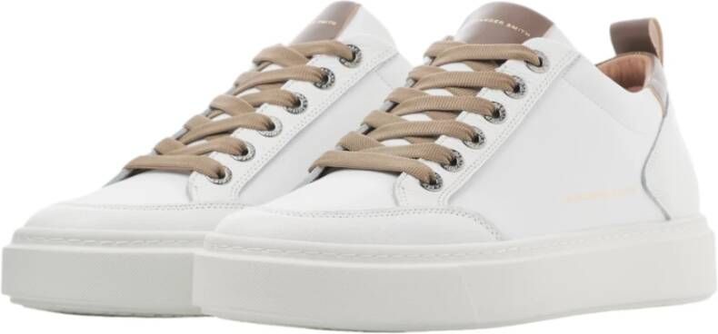 Alexander Smith Wit Bruin Bond Man Sneaker White Heren