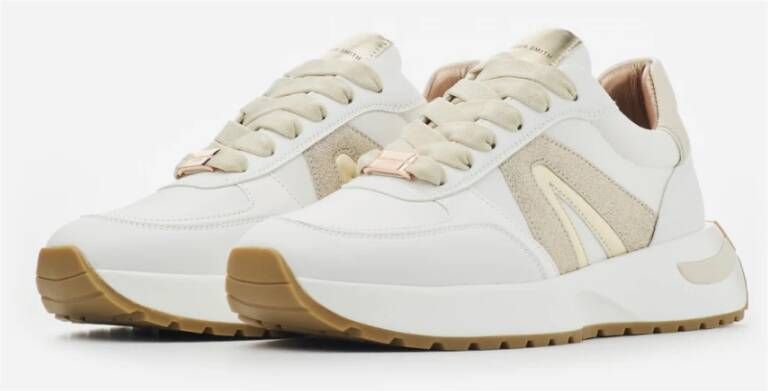 Alexander Smith Wit Goud Hyde Runner Sneakers White Dames