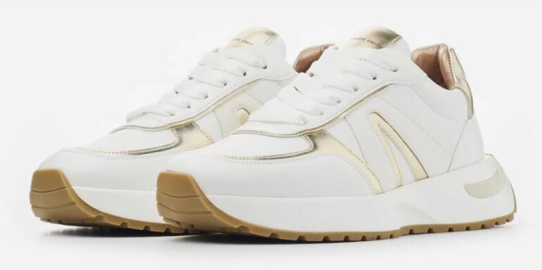 Alexander Smith Wit Goud Hyde Vrouw Sneakers White Dames
