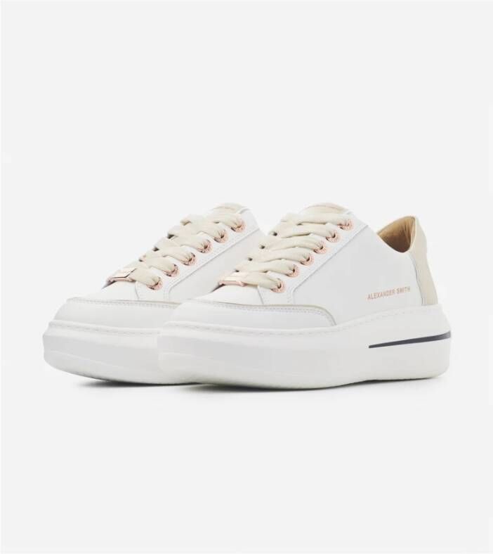 Alexander Smith Wit Goud Lancaster Gate Sneakers Multicolor Dames