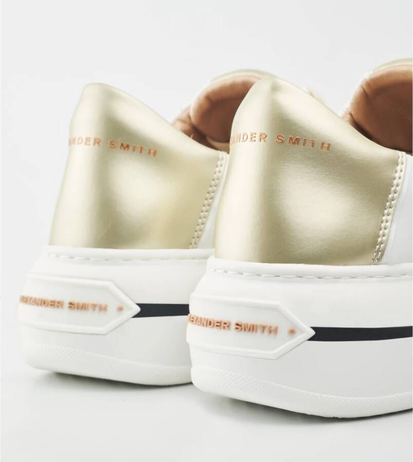 Alexander Smith Wit Goud Lancaster Gate Sneakers Multicolor Dames