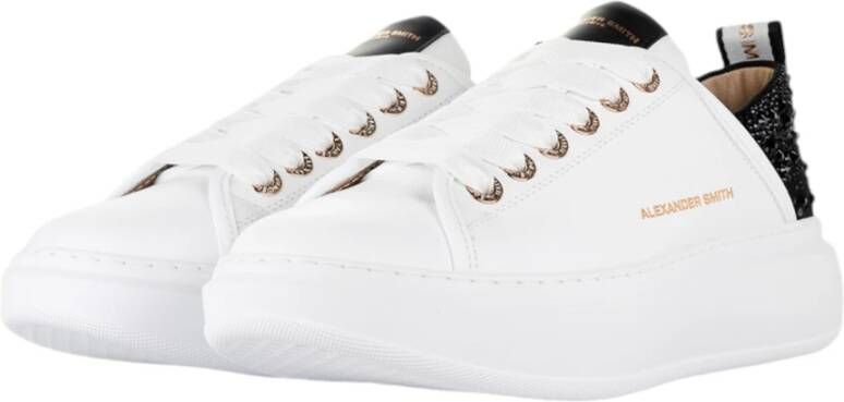 Alexander Smith Wit Zwart Wembley Woman Sneaker White Dames