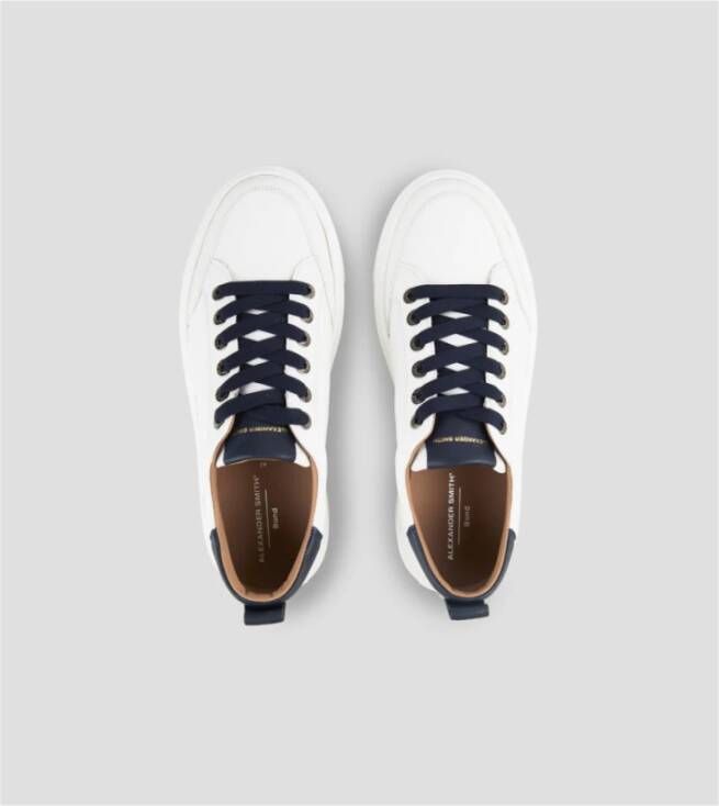 Alexander Smith Witte Blauwe Bond Sneakers