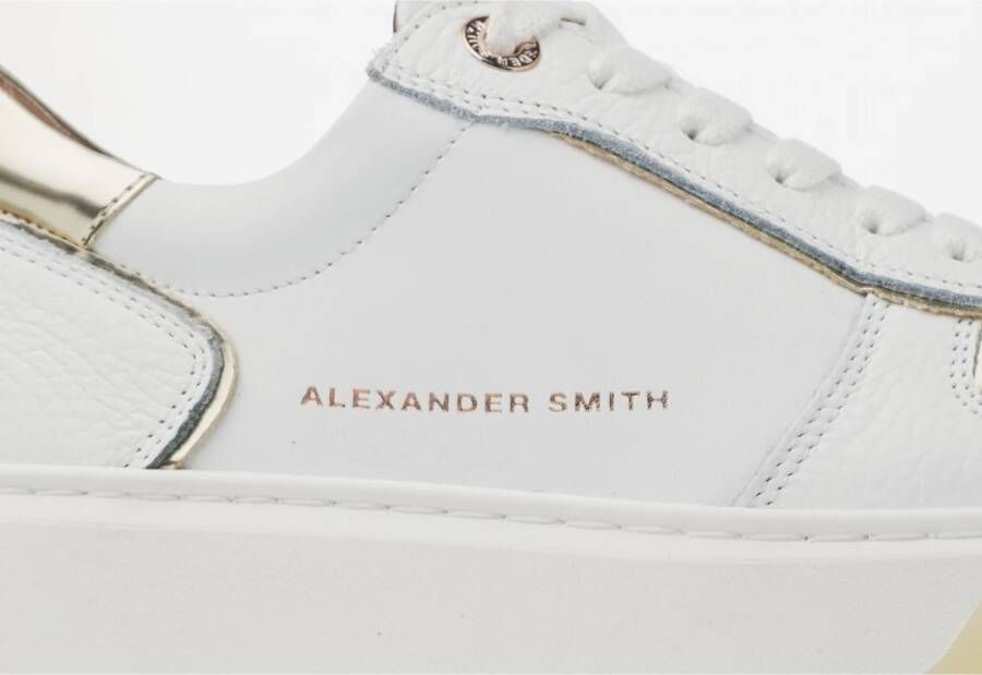 Alexander Smith Wit Goud Harrow Vrouw Sneakers White Dames