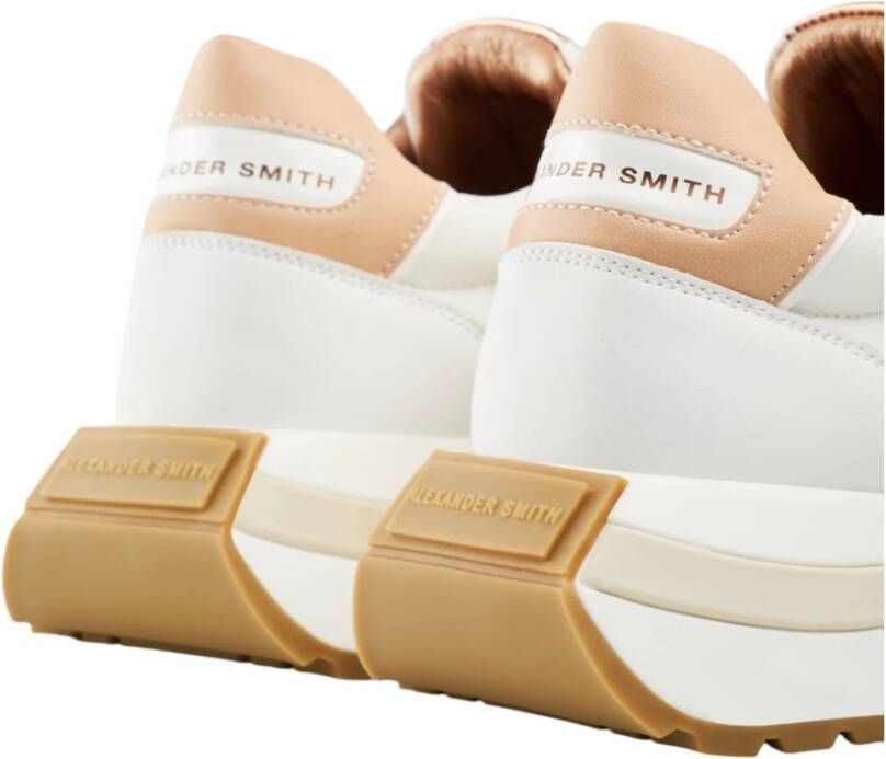 Alexander Smith Witte Koperen Sneaker voor Vrouwen White Dames