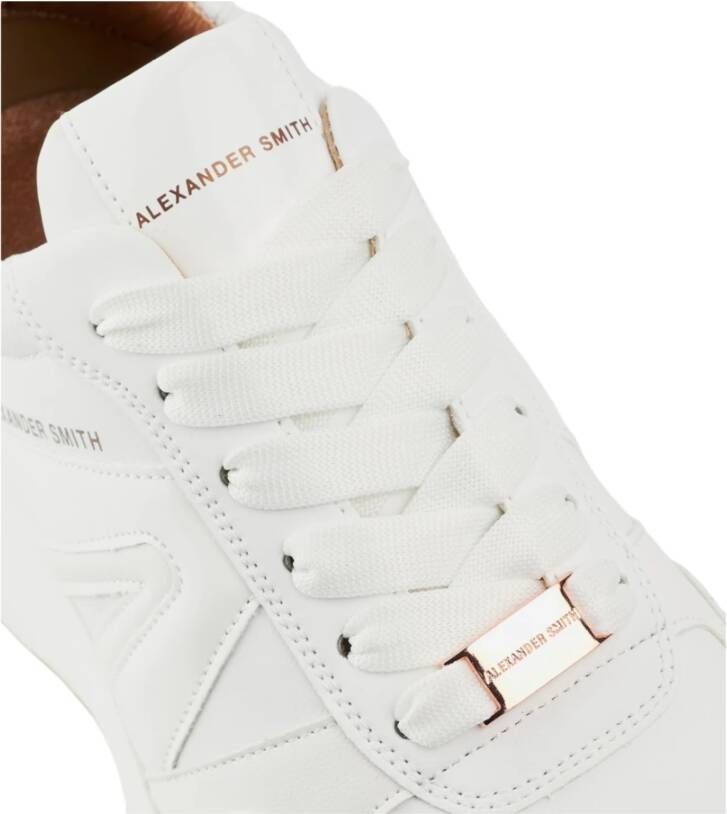 Alexander Smith Witte leren sneaker voor vrouwen White Dames