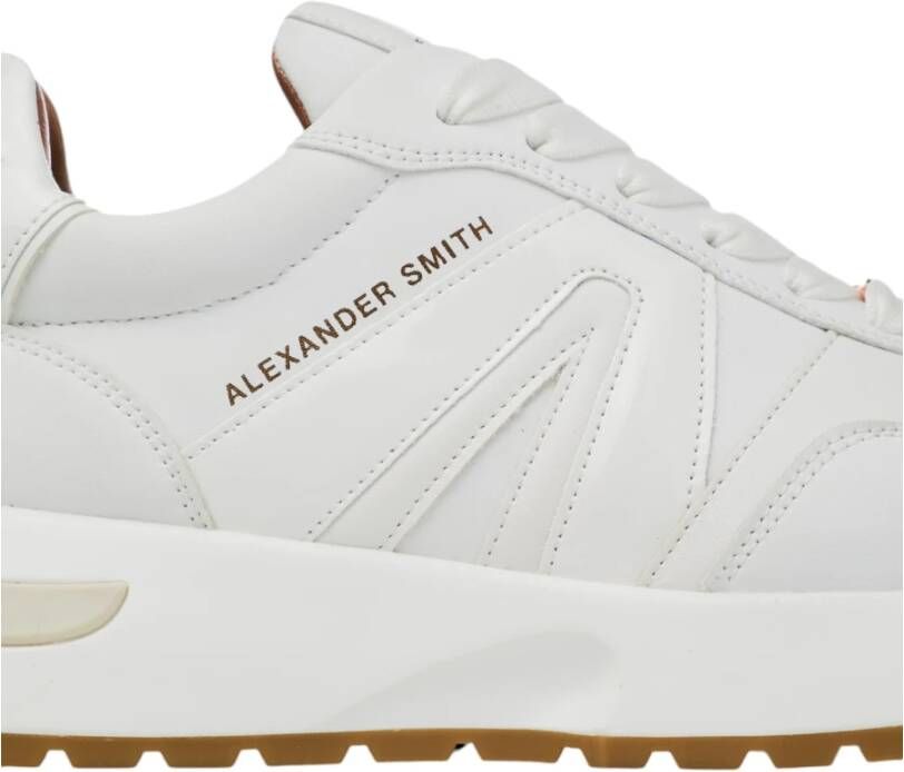 Alexander Smith Witte leren sneaker voor vrouwen White Dames