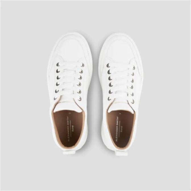 Alexander Smith Witte Leren Sneakers Bond Total