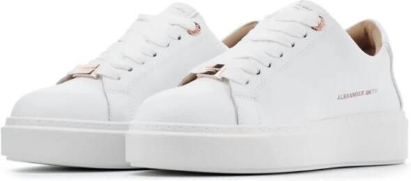 Alexander Smith Witte Leren Veterschoenen 8012 White Heren
