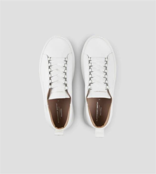 Alexander Smith Witte leren Wembley sneakers
