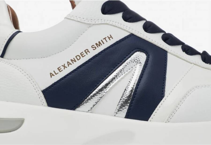 Alexander Smith Witte Lichtblauwe Runner Sneakers White Dames