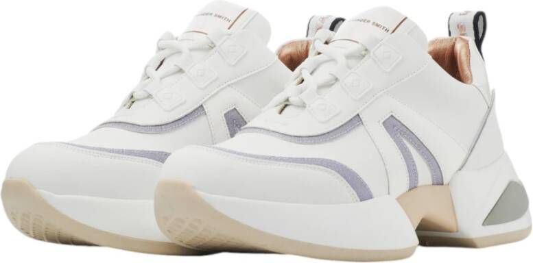 Alexander Smith Witte Marmeren Dames Sneakers White Dames