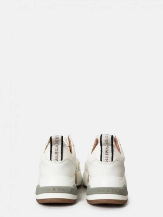 Alexander Smith Witte marmeren sneakers met 5 cm hak