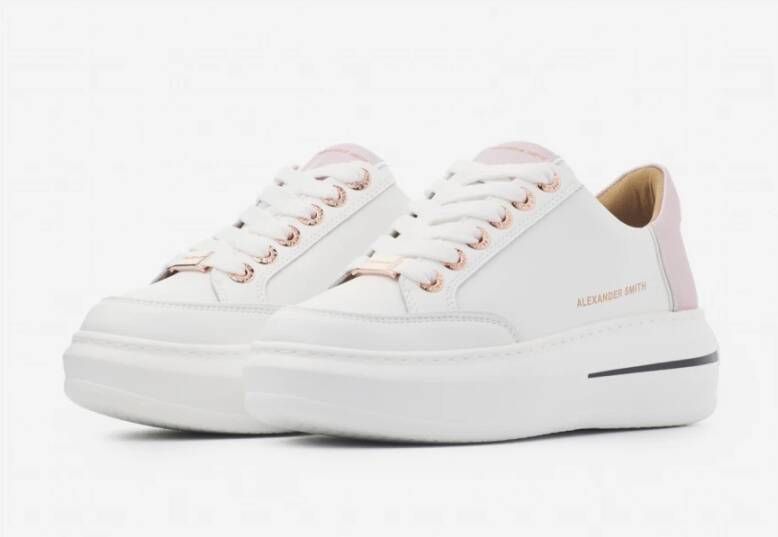 Alexander Smith Witte Roos Lancaster Gate Sneakers White Dames