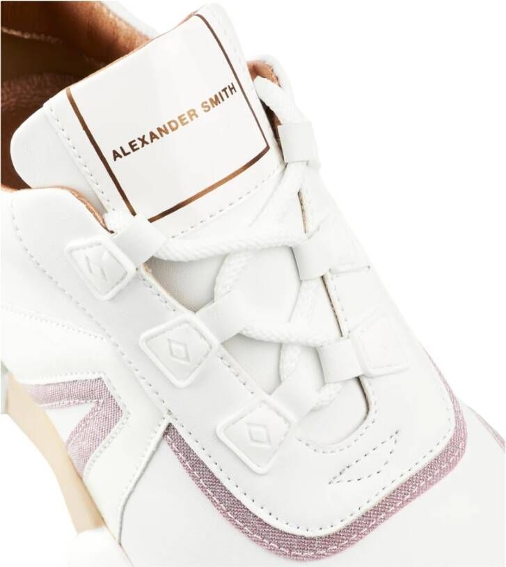 Alexander Smith Witte Roos Marmer Sneakers voor Vrouwen White Dames