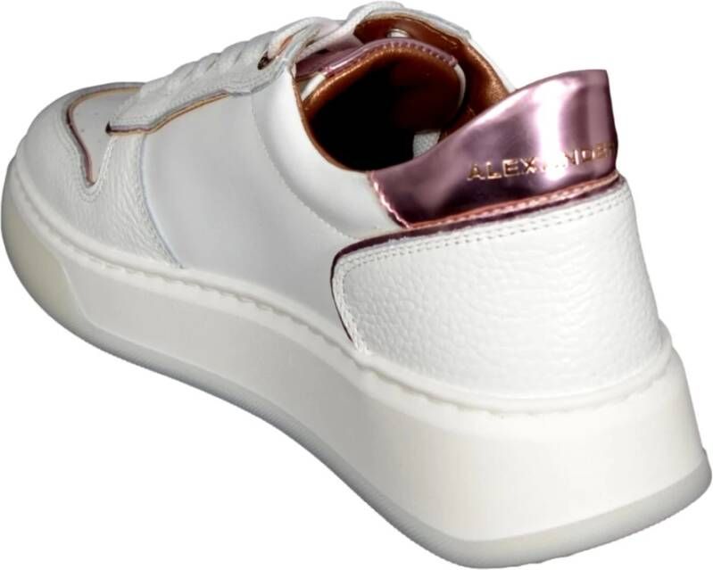 Alexander Smith Witte Roze Sneakers Harrow WRS 1651 White Dames