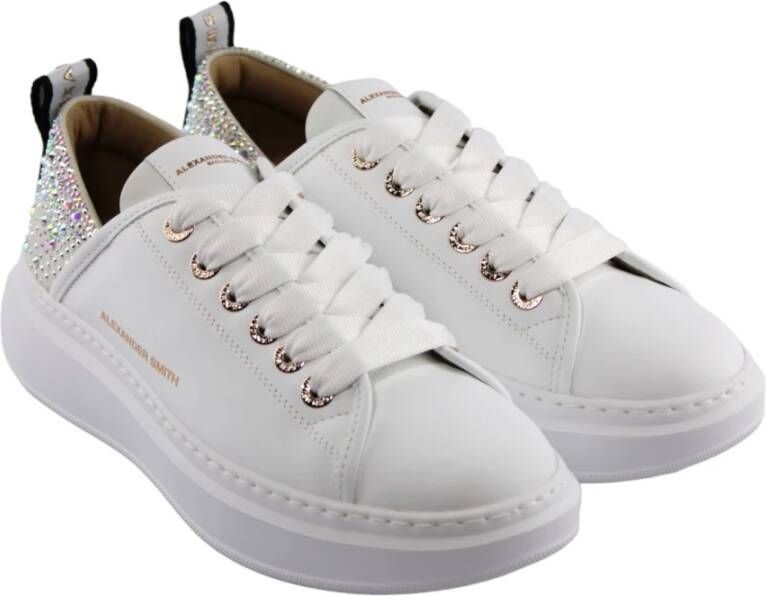 Alexander Smith Witte Swarovski Kristal Sneakers White Dames