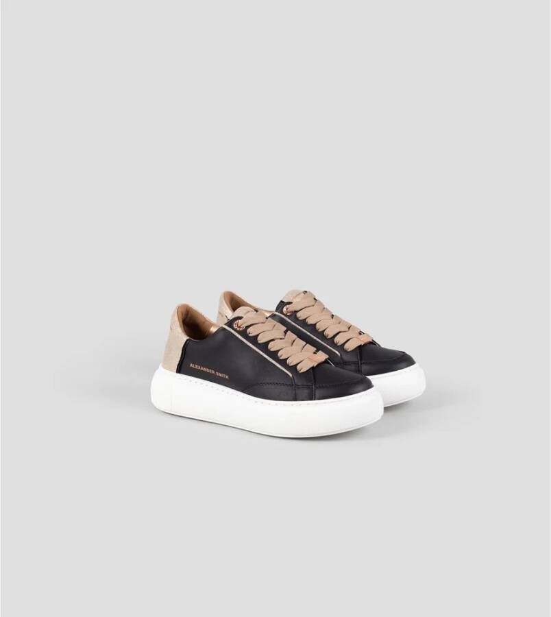 Alexander Smith Zwart Goud Sneakers Multicolor Dames