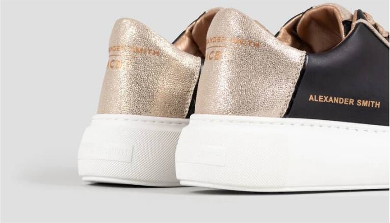 Alexander Smith Zwart Goud Sneakers Multicolor Dames
