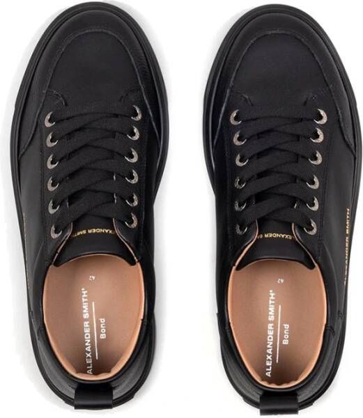 Alexander Smith Zwarte Leren Casual Sneakers