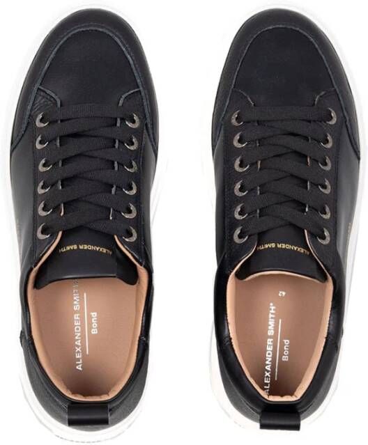 Alexander Smith Zwarte Leren Casual Sneakers