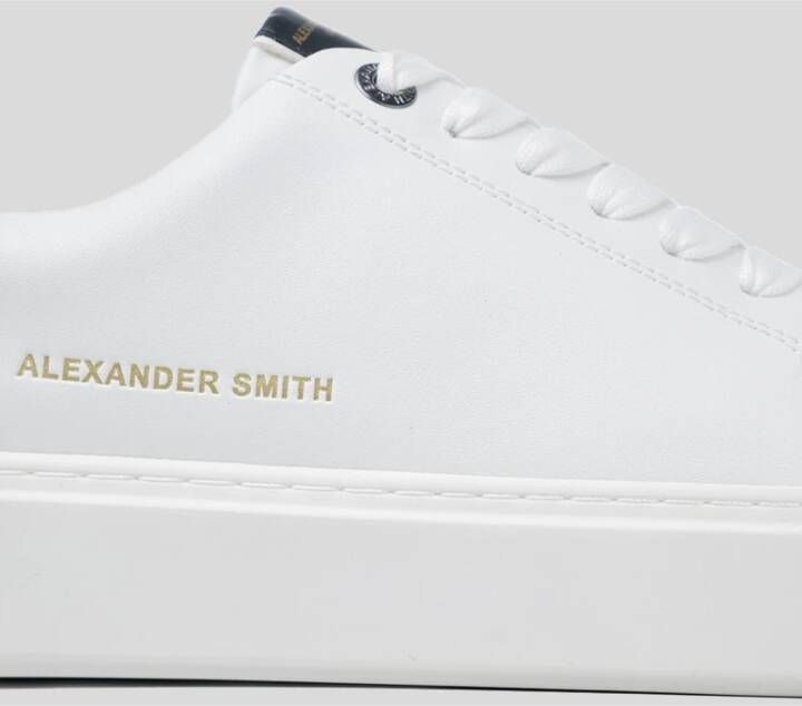 Alexander Smith Zwarte leren sneakers White Heren