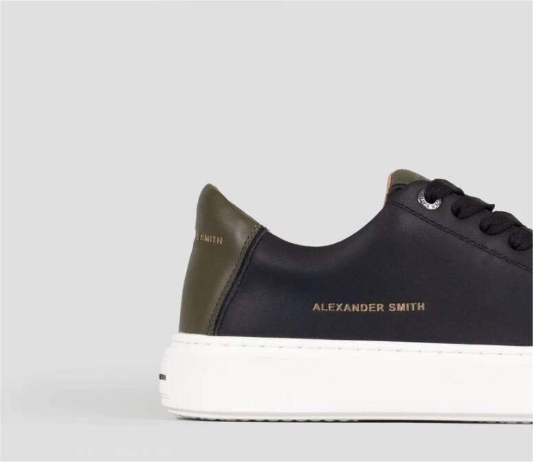 Alexander Smith Zwarte Militaire Stijl Sneakers Black Heren